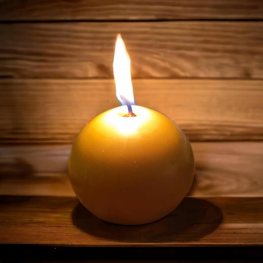 Kugel Bienenwachskerze Tischkerze ca. 7 cm rund 100% Bienenwachs aus BIOLAND Imkerei